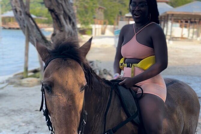 ATV, Bamboo Rafting , Horseback Ride & Blue Hole Falls Ocho Rios - Stop 3: St. Ann’s Bay horseback riding with a sea-end payoff