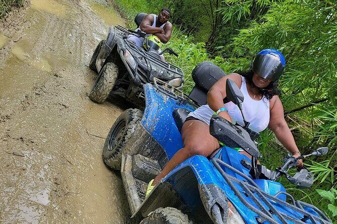 ATV Riding in Rainforest & Ricks Cafe from Montego Bay - ATV Safari Ride: The Green, Wet, and Wild Part of the Day