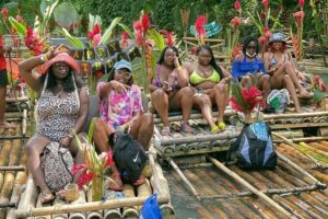 Bamboo Rafting With Limestone Foot Massage - Lethe River Bamboo Rafting: A Real 2-Person Float on a 30-Foot Raft