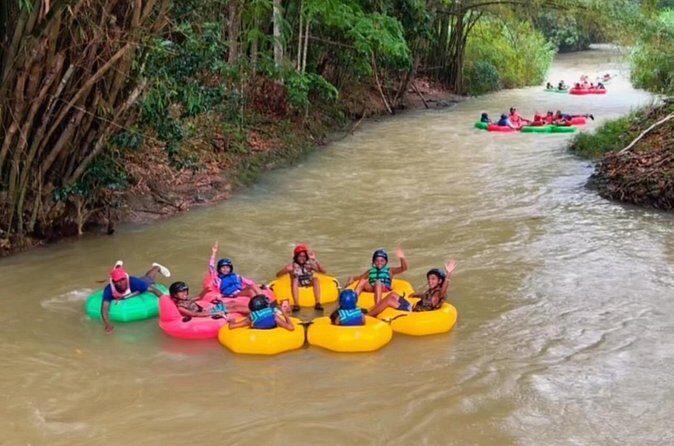 Blue Hole And River Rapids Adventure - Stop 1 at the Blue Hole: waterfalls, caves, and that cool spring water