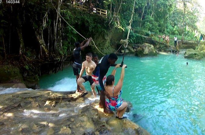 Blue Hole and Secret Falls plus Dunn's River Falls Combo Tour - The Transportation Part People Actually Feel
