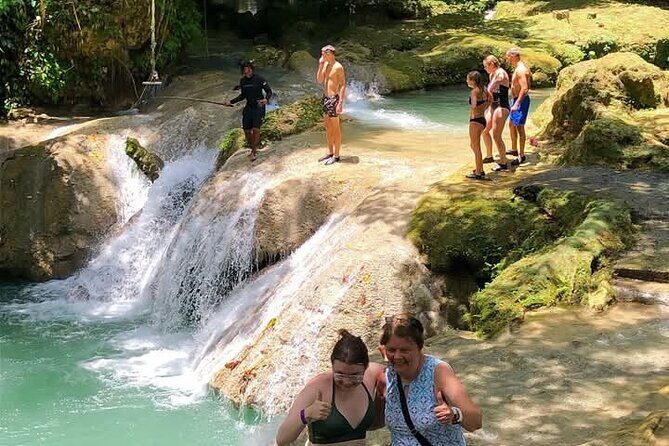 Blue Hole Falls & Ocho Rios from Montego Bay & Falmouth Jamaica - Tarzan Rope Swing Option: For Adrenaline Seekers