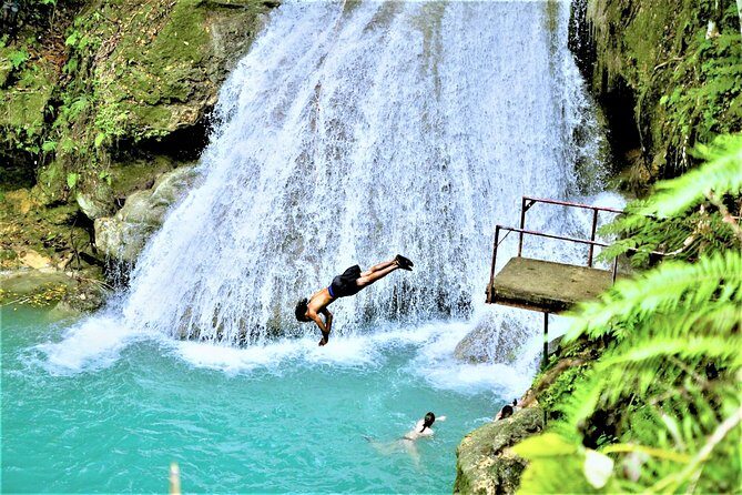 Blue Hole & Secret Falls Day-Trip with Shopping from Grand Palladium - Secret Falls: a short jungle walk that ends with real waterfall time