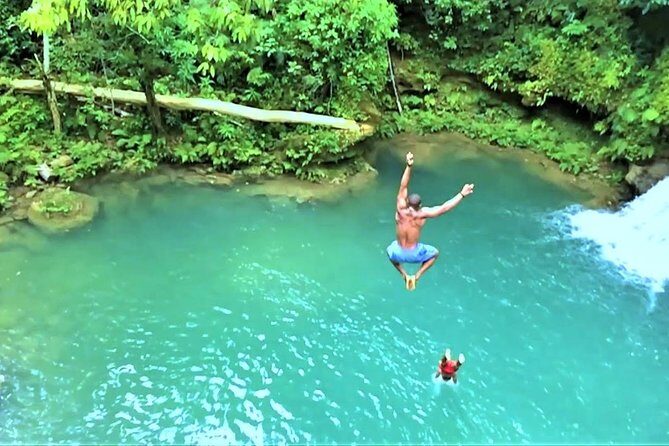 Blue Hole & Secret Falls Day-Trip with Shopping from Grand Palladium - Scotchies Outdoor Garden Restaurant lunch: optional jerk that’s easy and local