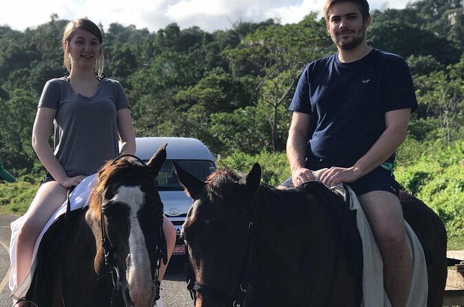 Blue hole waterfalls + horseback riding from Montego bay - Blue Hole waterfalls: rope swings, cliff jumping, and a short window