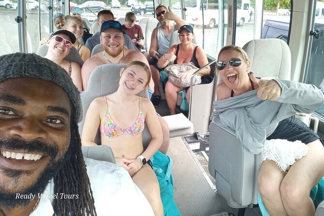 Custom COMBO to Mystic Mountain, Dunns River Falls & Blue Hole - Private comfort between stops: air-con, WiFi, snacks, and rum punch