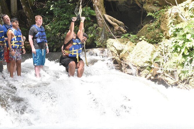 Dunn's River and Blue Hole with lunch combo from Montego Bay - Stop 2: Blue Hole (cliff jumps, rope swing, and lagoon time)
