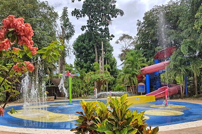 Dunn's River Falls - Blue Hole: jumps and rope-swing style fun in the water