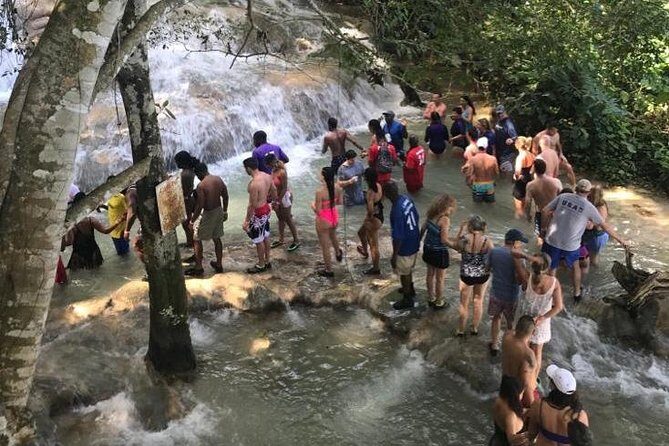 Dunn's River Falls From Montego Bay - Climbing the Waterfall With a Guide Who Keeps You Moving
