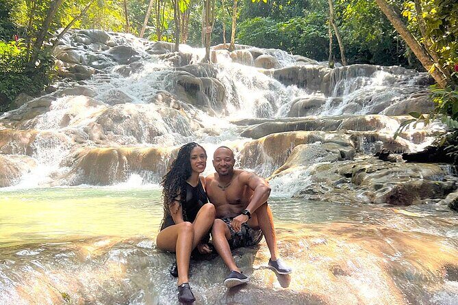 Dunn's River Park & Blue Hole Waterfall Combo from Montego Bay - Blue Hole: Jumps, Rope Swings, and Cool Limestone Water