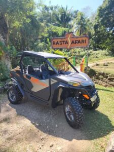 From Montego Bay/Negril: RastaSafari UTV Experience - Getting on the UTV: what the ride feels like