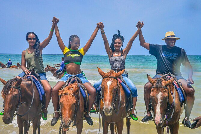 Horseback riding & bluehole secret falls from Montego Bay - Horseback riding by the beach and jungle trails (and yes, it’s wet)