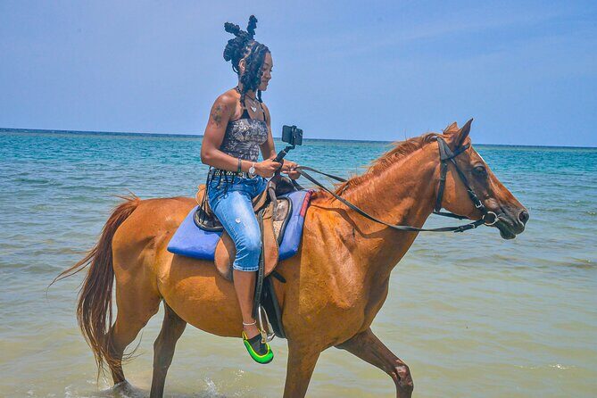 Horseback riding & bluehole secret falls from Montego Bay - Ocho Rios time: shopping, photos, and handling pushy sales