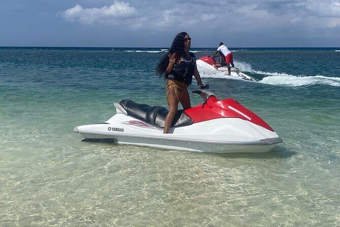 Jetski Water Activity And Beach From Montego Bay - The Caribbean Ride: Waves, Speed, and Inland Island Views