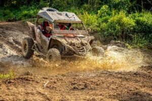 Missile Adventure Park Negril Jamaica ATV Tour Adventure - Safety and comfort: helmets, harnesses, and the air-conditioned ride