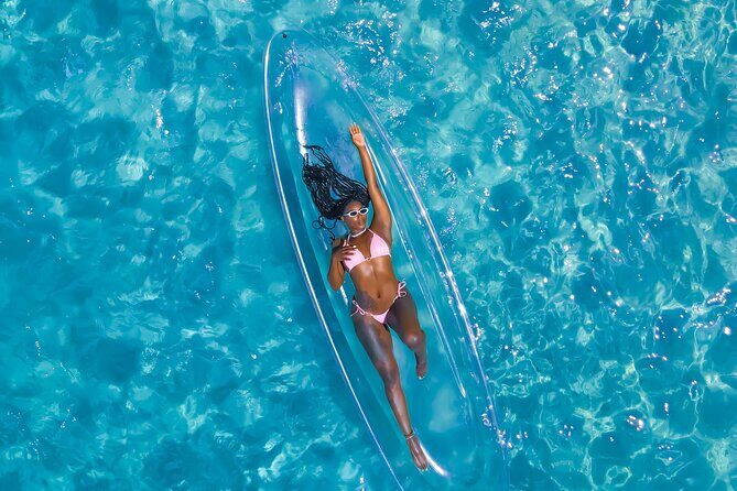 Montego Bay Clear Water Kayak Drone Photo and Video Shoot - On the Water in Clear Ocean Light