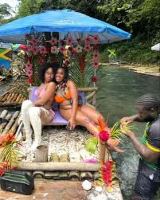 Montego Bay, Jamaica: Bamboo Rafting with Foot Massage - On the Water: What the Bamboo Rafts Feel Like