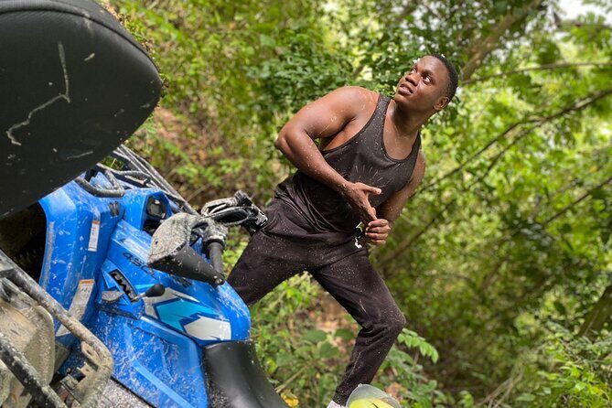 Montegobay ATV Riding - Before the trail: pickup, water, music, and getting set