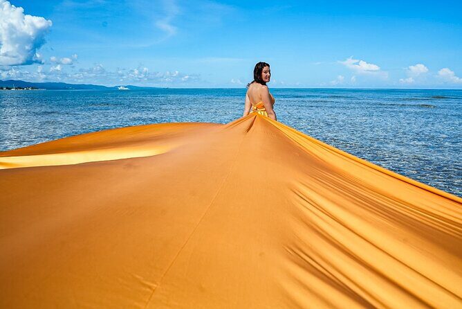 OceanShootJamaica Flying Dress, Montego Bay - The 20-minute setup: how the team makes the shot work