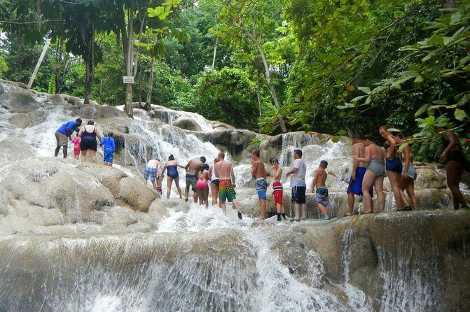 Ocho Rios Day Tour 3 in 1 Combo - Blue Hole: pools, mini-cliffs, and Tarzan-style swings