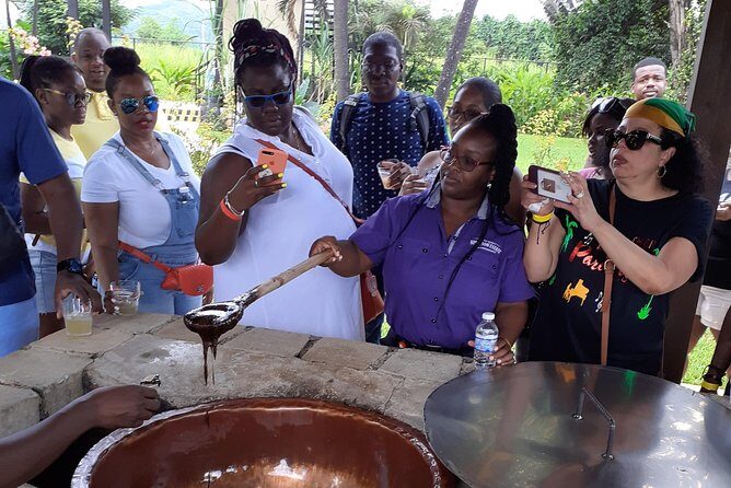 Pelican Bar, Appleton Rum Tour, YS Falls Jamaica south coast experience Montego - Stop 2: Appleton Estate rum tour—how the process starts