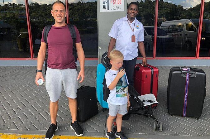 Sangster Airport Round-Trip Transfers from Montego Bay to Negril - Meeting your driver at Sangsters: the named sign and bag help you’ll notice