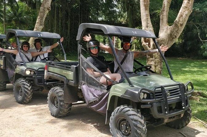 Zipline, Horseback Ride and Swim and Quad ATV bike in Negril - Zipline time: prepare for gear, nerves, and big views